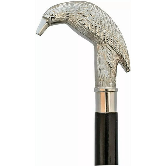 Antique Vintage Raven Head Handle stick Collectible wood walking stick cane Victorian Sputnik Wooden Walking Stick Canes