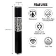thumbnail image 3 of A&S Mezuzot Aluminum Mezuzah Case with Mordern Jerusalem Shin Design Waterproof Home Blessing Protection Housewarming Gift (Black, 12cm - 5inch), 3 of 5