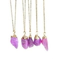 thumbnail image 3 of PVCS 1 Pce Collier en Cristal de Pierre Naturelle Pendentif en Quartz Plaqué Or, 3 of 8