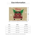 thumbnail image 5 of Goofa Christmas Vintage Red Truck Pattern Fleece Throw Blanket for Couch, Soft Checkered Flannel Blanket for Sofa, Warm Cozy Decorative Blanket Fall Decor Gift-60"x50", 5 of 6