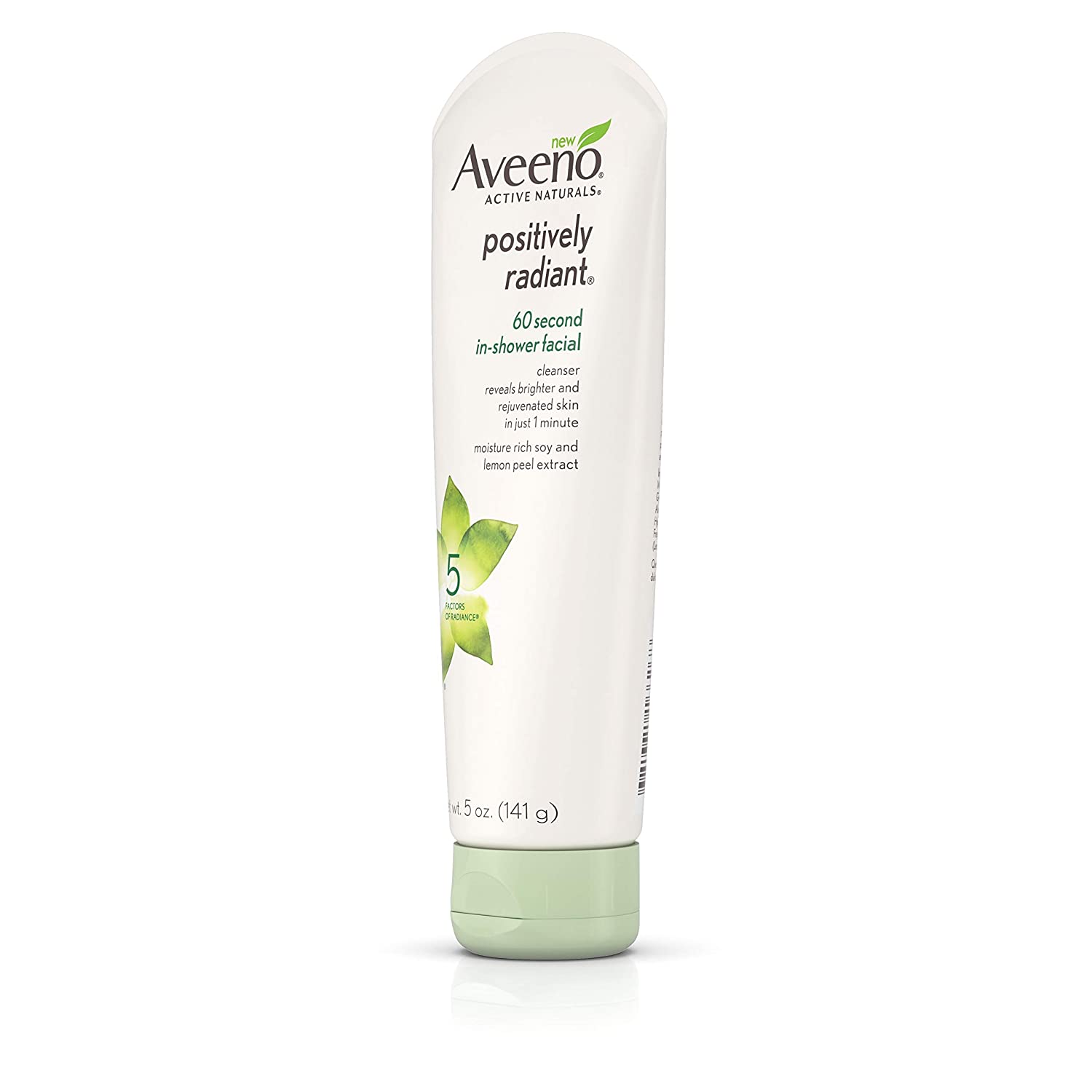 Aveeno Active Naturals Positively Radiant 60 Second In-Shower Facial Cleanser 5 oz (Pack of 4) - image 4 of 7