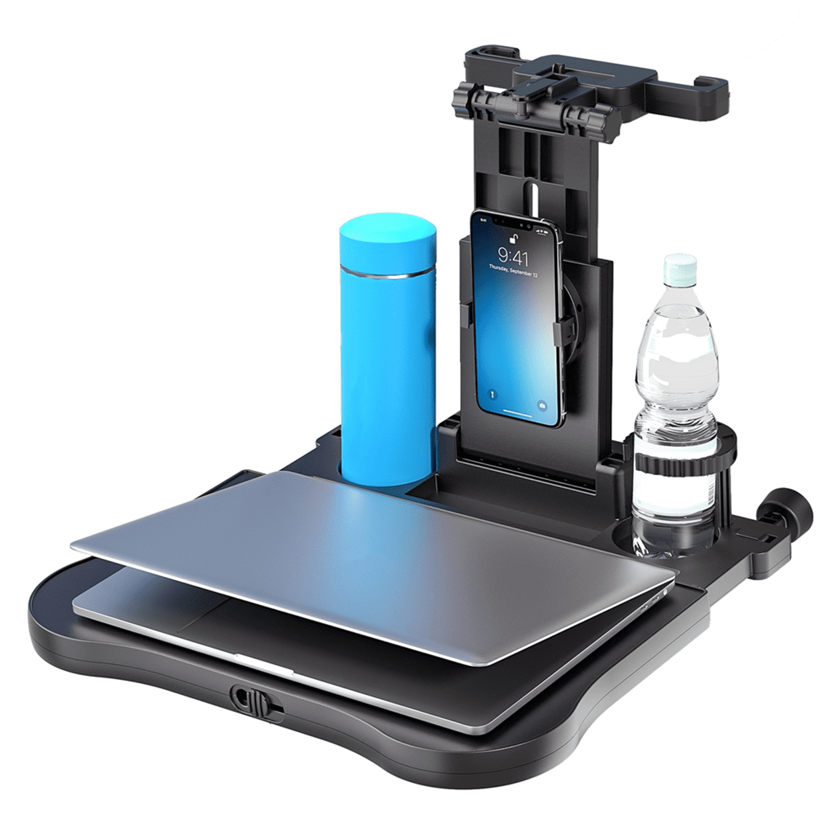 Car Back Seat Tray Desktop is Stable, for Rear Passengers to Eat and Work, Adjustable Travel Tray