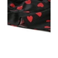 thumbnail image 6 of DARING DIVA Women's Self Bow Tie Elastic High Waist Summer Beach Culottes Shorts S Black-Heart, 6 of 6