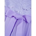 thumbnail image 6 of CHICTRY Kids Big Little Girls Lace Chiffon Sleeveless Flower Girl Dress Sequined Ruched Shoulder Dress for Wedding Birthday Party Lavender 8, 6 of 7