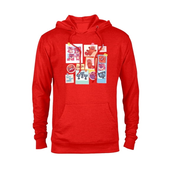 Disney and Pixar’s Lotso Mei Brave Bears Fluffy Cute Photos - Pullover Hoodie for Adults - Customized-Red