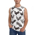 thumbnail image 3 of Uemuo Funny Chicken Pattern Men's Sleeveless T-Shirt,Muscle Athletic Tank Top, Moisture-wicking Quick-dry Breathable Classic Tee Top for Gym Run Outdoor Sports-Small, 3 of 8