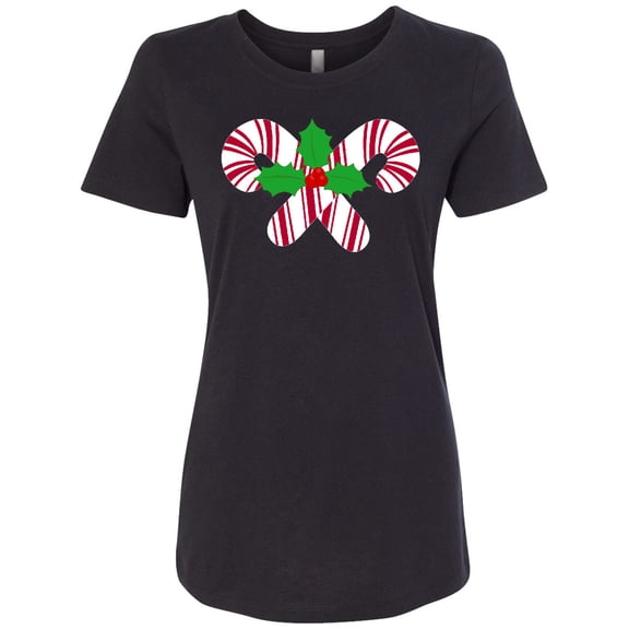 Inktastic Candy Canes and Holly Christmas Women's T-Shirt
