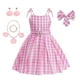 thumbnail image 2 of Disfraz rosa de película para niña, conjunto de ropa con Top estrellado y pantalones, vestido de princesa para fiesta de cumpleaños y Halloween, 2023, 2 of 3