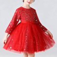 thumbnail image 6 of AHTJRT Sequin Dress for Girls Sleeveless Shiny Sparkly Tulle Dresses Prom Wedding Party Dancing Birthday Daughter Dress Red 9-10 Years, 6 of 9