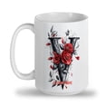 thumbnail image 2 of Personalized Ceramic Coffee Mug for Women with Initial V, 11oz 15oz Monogram Cup for Mom, Aunt, Friend, Custom Letter Design for Office or Home, 2 of 6