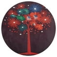 thumbnail image 3 of 4th of July Floral Medallion Round Rug - Small Round Area Rug, Soft Non-Slip Machine Washable Bedroom Mat Indoor Accent Entry Carpet for Office Desk Dorm Hallway, 3 of 6