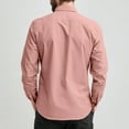 thumbnail image 4 of GrmtClth Button Down Shirt Men Long Sleeve Regular Fit Dress Shirt Business Soft Solid Color Casual Shirts Pink XXXL, 4 of 7