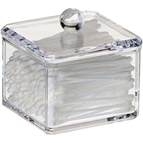 LQCrafK Clear Acrylic Cotton Ball Holder Q-Tip Holder