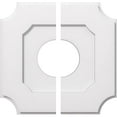 thumbnail image 2 of Ekena Millwork CMP18LE2-06000 18 Pouces OD x 6 Pouces ID Carré Locke Architectural Grade Médaillon de Plafond Contemporain PVC - 2 Pièces, 2 of 4