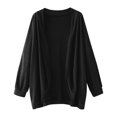 thumbnail image 6 of IROINNID Women's Cardigan Open Front Jacket Solid Color Long Sleeve Casual Ladies Cardigan Coat Outerwear, Black, 6 of 8