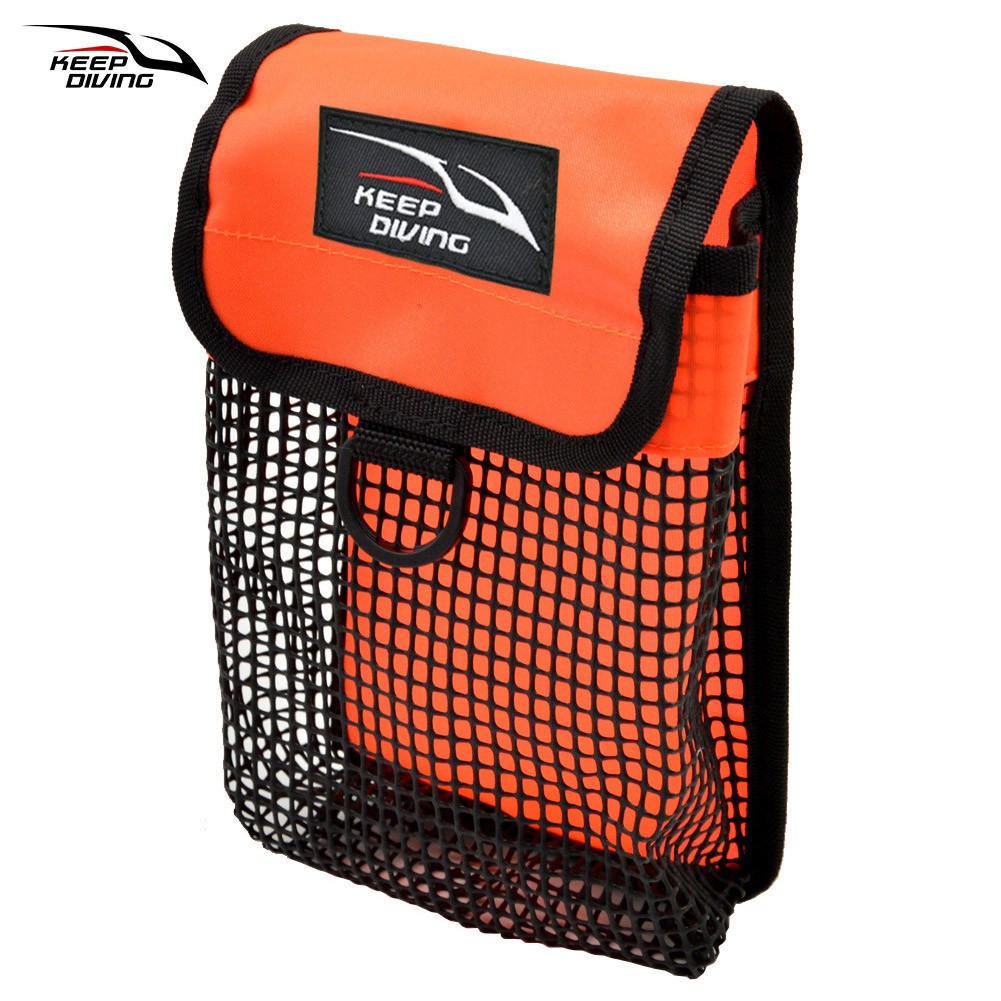 Scuba Diving Reel Bolt Snap Smb Safety Marker Buoy Storage Bag Mesh