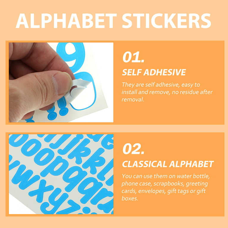 Qilery 528 Pcs 33 Sheets 3 Inch Letter and Number Stickers Self Adhesive  Vinyl Letters Alphabet Stickers Letters Number Stickers for School  Classroom