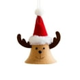 thumbnail image 2 of Adorno navideño de muñeco de nieve de tela - Decoración festiva de árbol en rojo y blanco con sonido melodioso, colgante colgante de 5,5 pulgadas para decoración navideña, 2 of 6