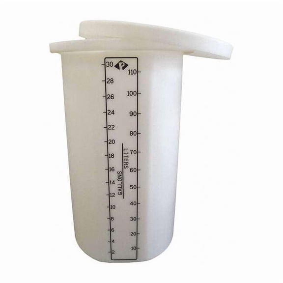 Storage Open Top Process Chemical Tank, Vertical, LDPE, Nat, 30 Gal