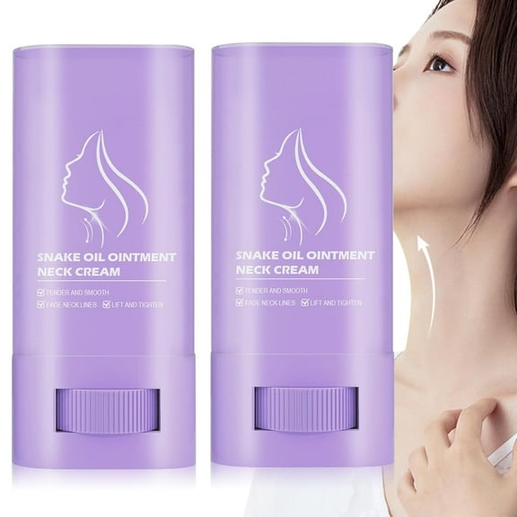 2PCS Snake Oil Ointemt Neck Cream Lifting and Firming Neck, Neck Firming Cream, Neck Care Stick, Neck Care Cream, Neck Firming Stick, Firming & Lifting Firming Neck Cream