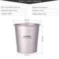thumbnail image 3 of Taza de titanio Lixada 290ml Taza de cerveza de titanio ligera Taza de té de jugo para acampar al ai Lixada Taza de titanio, 3 of 7