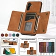 thumbnail image 6 of Compatible with Samsung Galaxy A13 5G Wallet Case, with Card Holder, PU Leather Kickstand Card Slots Case, Magnetic Clasp and Durable Shockproof Cover for Samsung Galaxy A13 5G,Brown, 6 of 6
