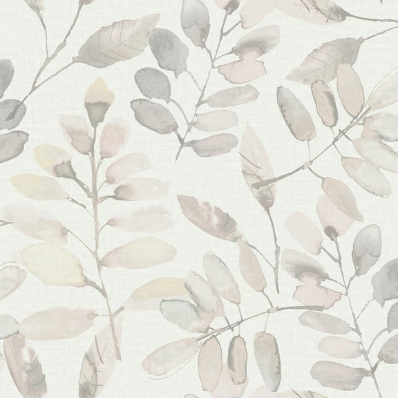 Chesapeake Pinnate Blush Leaves Wallpaper