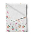 thumbnail image 2 of Ice Cream Soft Flannel Fleece Throw Blanket, Continuous Sweets Lollipop Romantic Pastel Colors, Cozy Plush for Indoor and Outdoor Use, 50" x 60", Blush Multicolor, by Ambesonne, 2 of 5