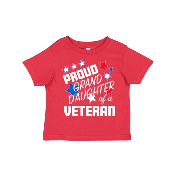 Inktastic Proud Granddaughter of a Veteran Veterans Day Girls Toddler T-Shirt
