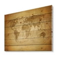thumbnail image 2 of Designart 'Ancient World Map X' Vintage Print on Natural Pine Wood, 2 of 5