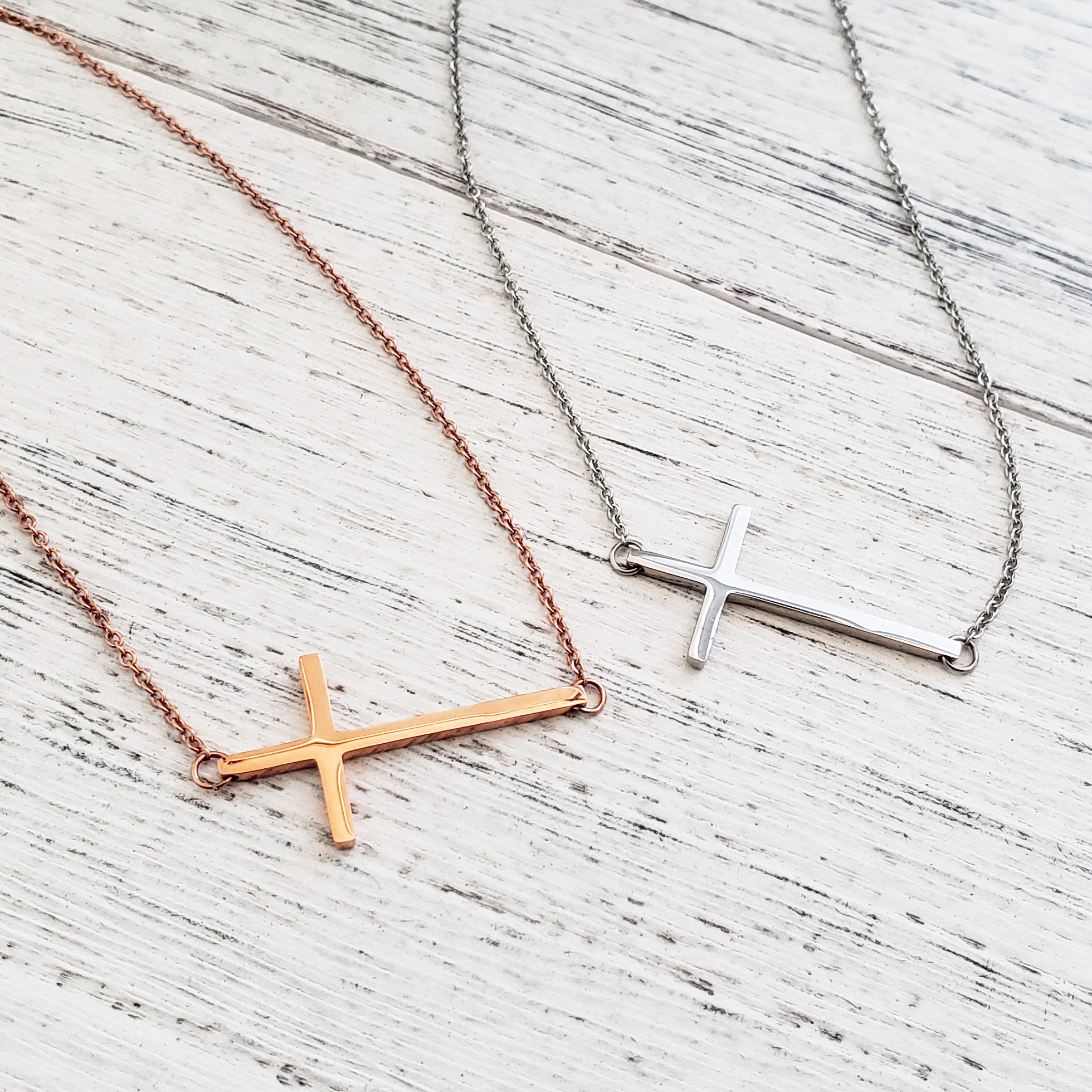 Anavia Godmother Gift, Godmother Necklace, Jewelry Gift, Gift for Godmother, Birthday Gift, Christmas Gift for Her, Cross Necklaces with Wish Card-[Silver]