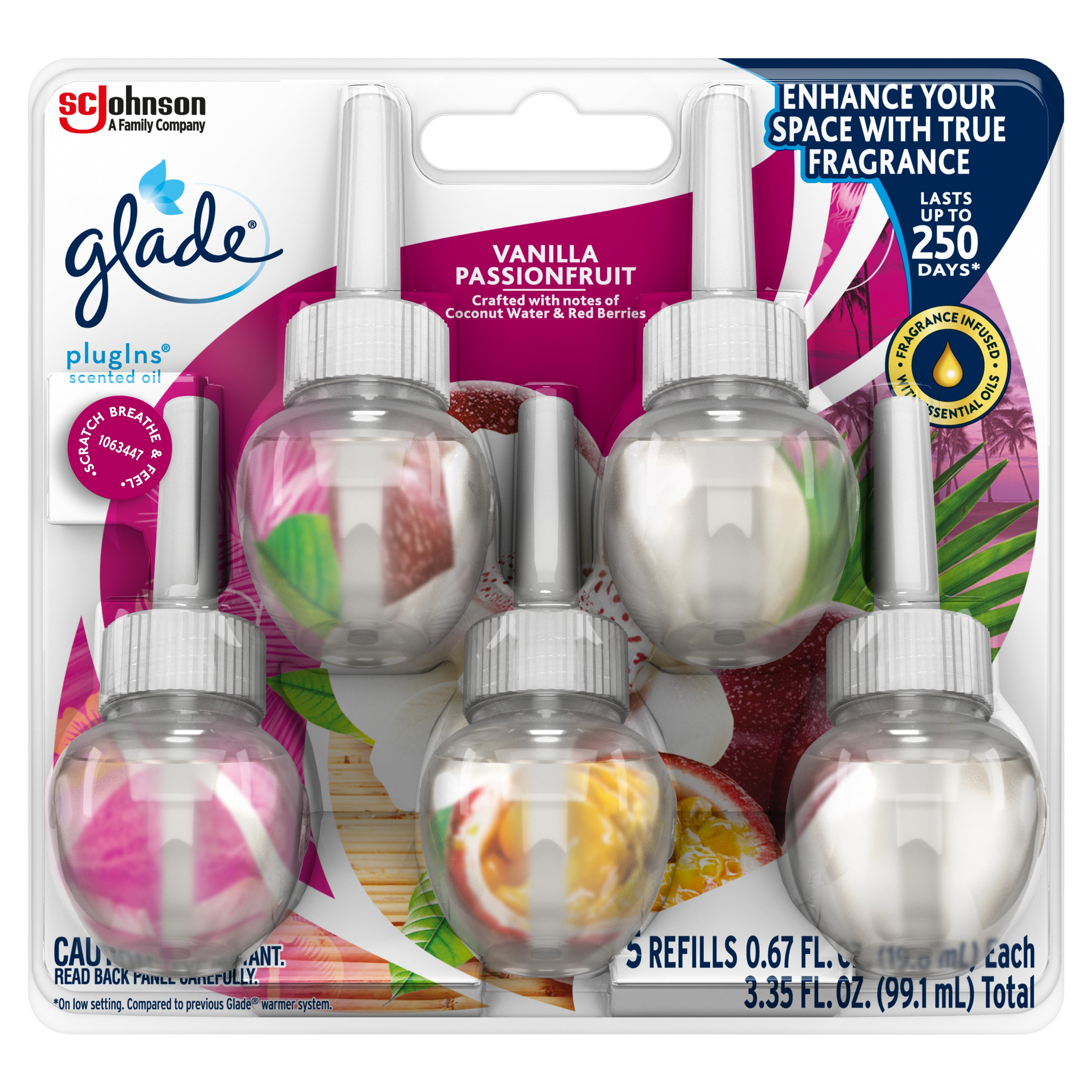 Glade PlugIns Scented Oil Refill Vanilla Passion Fruit, Essential Oil