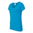 thumbnail image 2 of Heavy Cotton Women’s V-Neck T-Shirt, 3XL, Sapphire, 2 of 3