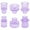 Light Purple, variant on HIDAWN 6 Pcs Green Glass Candlestick Holders Tealight Candle Holders, Votive Candle Taper Candle Holder