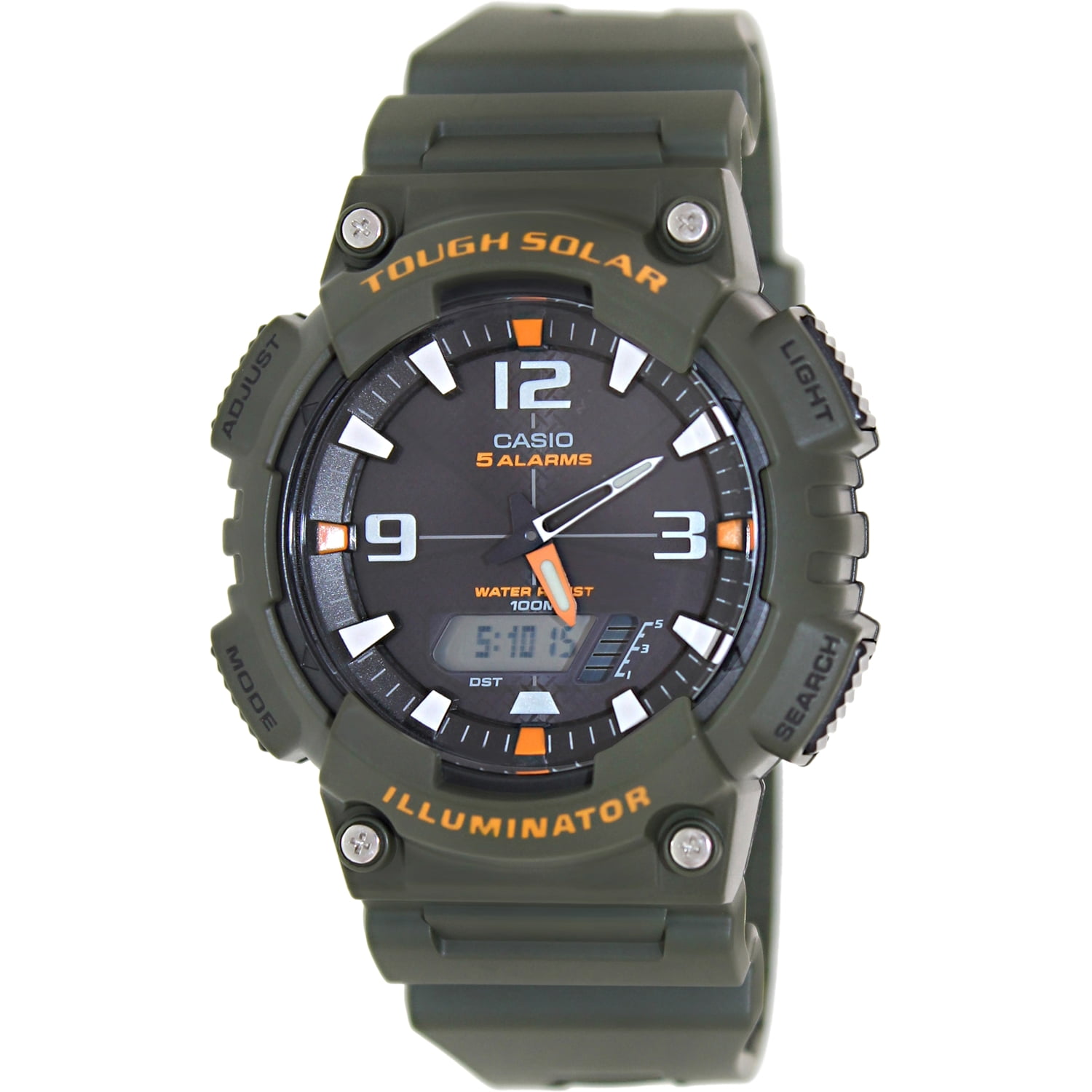 Casio Men's Core AQS810W3AV Green Resin Quartz Sport Watch