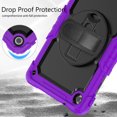 thumbnail image 7 of XYX for Lenovo Tab TB-311XU/K10C TB-311FU Case 10.1 inch, 360 Rotating Shockproof Cover with Stand, Screen Protector, Shoulder Strap, Purple, 7 of 7