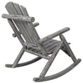 thumbnail image 3 of Light Gray Wooden Rocking Chair - Ergonomic Patio Rocker for Yard, Porch & Garden - Durable Fir Wood Outdoor Seating with Smooth Finish - Supports 330lbs, 3 of 14