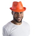 thumbnail image 2 of Dress Up America 916 Sequined Fedora Hat, Orange, 2 of 4