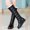 Black, variant on Women Winter Boots Warm Mid Calf Boots Slip Comfortable Lightweight Platform Down Cotton Shoes