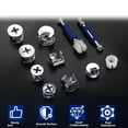 thumbnail image 5 of Heavy Duty Cams Locks Fasteners Set Eccentric Hardware Wheels Completes Furniture Assembly Set with Mixed Size Bolts Dowels, 5 of 9