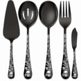 thumbnail image 1 of 5/8pcs Gothic Style Serving Utensils, Fine Stainless Steel Serving Spoon, Serving Slotted Spoon, Serving Fork Pie Server Butter Knife, Kitchen Utensil, 1 of 5