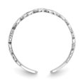thumbnail image 2 of 14k White Gold Heart Adjustable Toe Ring Open Midi, 2 of 10