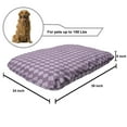 thumbnail image 2 of Abstract Pet Bed, Repetitive Pattern with Monotone Motif with Ornamental Rhombuses, Chew Resistant Pad for Dogs and Cats Cushion with Removable Cover, 24" x 39", Lilac and Purple, by Ambesonne, 2 of 4