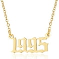 thumbnail image 1 of Collar con colgante de número de año de nacimiento, collar de acero inoxidable con número de oro y cumpleaños, joyería de cadena para mujer y niña Xemadio LRWJ198-9, 1 of 6