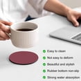thumbnail image 3 of Red Solid Color Coasters Set of 2, Absorbent Coasters for Drinks, Aesthetics Contemporary Luxury Coaster for Desk Coffee Table Protection, Home Decor House Warming Gifts 4", 3 of 8