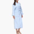 thumbnail image 2 of Women's INK+IVY Diamond Waffle Look Robe Color: Blue Size: S/M, 2 of 4