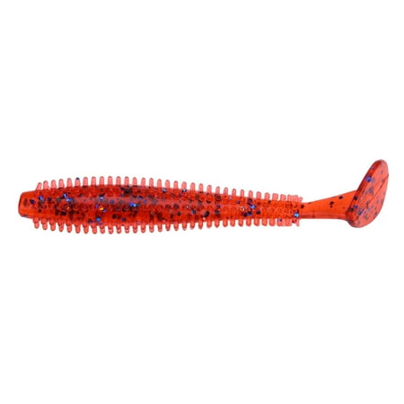 Powodzenia 5PCS/Set Soft T-Tail Fishing Lures Grub Worm Baits Fish Tackle Accessories Crimson 9cm 4g