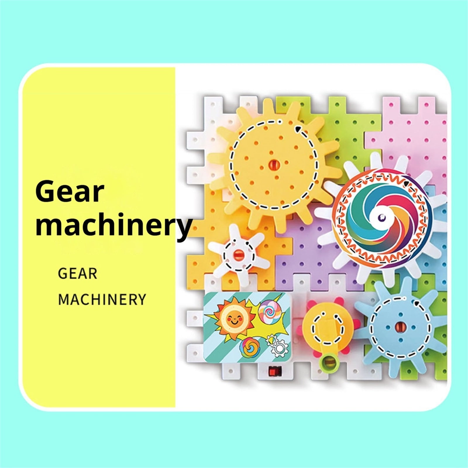 Gear Toys Interlocking Building Blocks for Kids Age3+, 249 Pcs Educational Construction Building Toys Set, Toddlers Creative STEM Montessori Toys for 3 4 5 6 Year Old Boys Girls, Spinning Toys Gifts