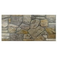 thumbnail image 2 of Dundee Deco 3D Wall Panels - Cladding, Grey Gold Stone Look Wall Paneling, Styrofoam Facing for Interior and Exterior Applications, DIY, Set of 10, Covers 54 sq ft, 2 of 10