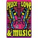 thumbnail image 1 of Greet Tin Card - Letrero de Puerta Peace Love Music (Multicolor), 1 of 2